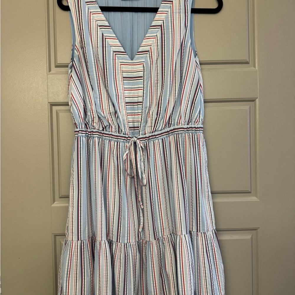 Vineyard Vines Blue and Red Striped dress